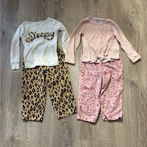 Toddler Girls Pajama Sets - 3T